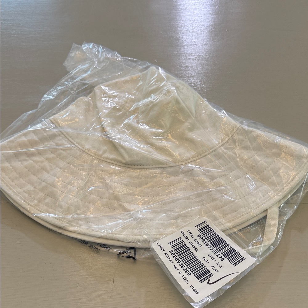 J. Crew Linen bucket hat with ties S-M - Picture 2 of 3